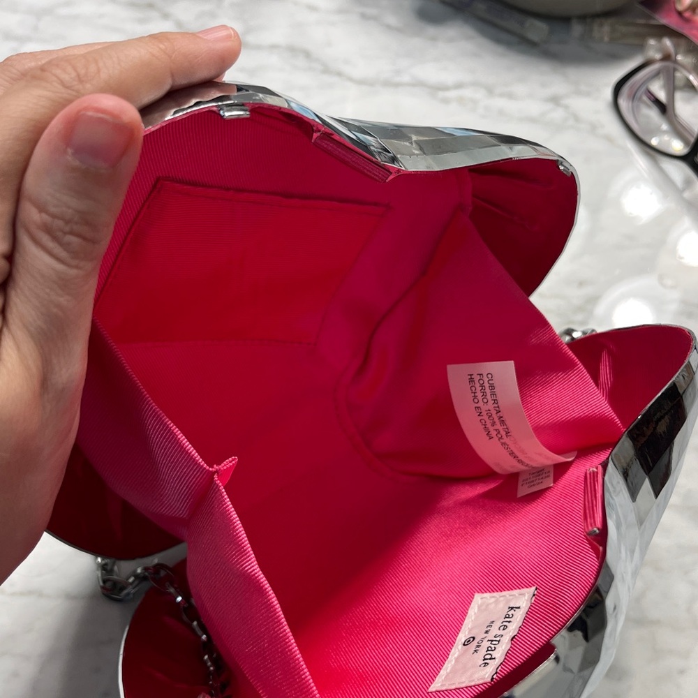 Kate Spade for Target Disco Heart Purse with Pink Interior - Picture 4 of 7